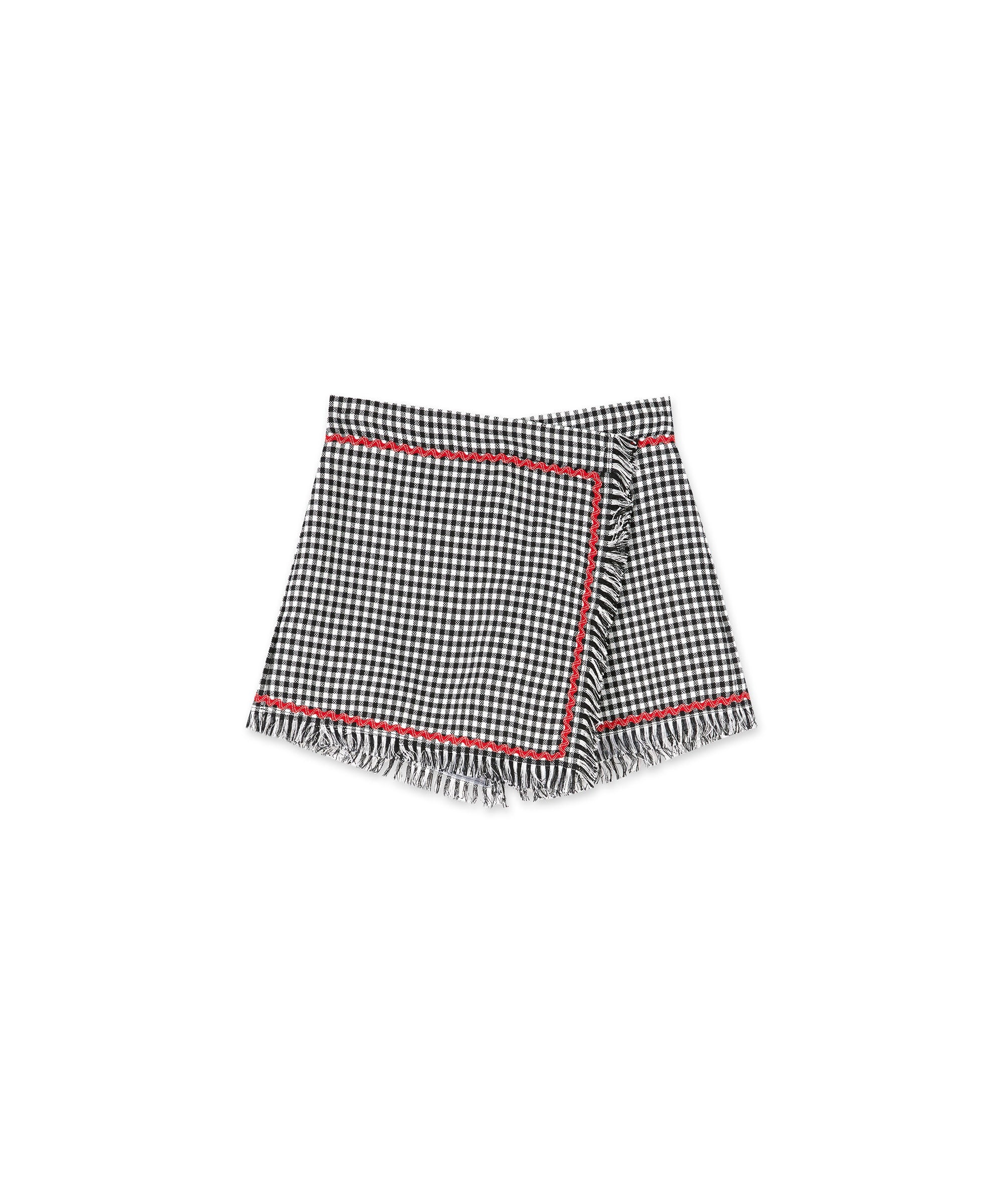 Vichy tweed skort with applications - 1