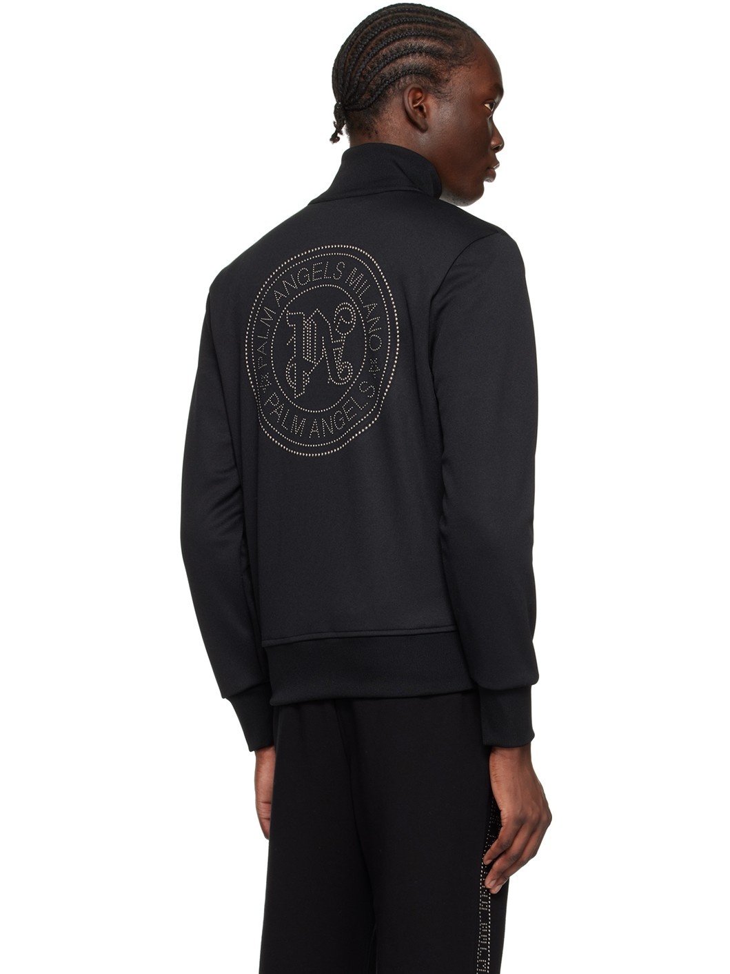 Black Milano Stud Track Jacket - 3