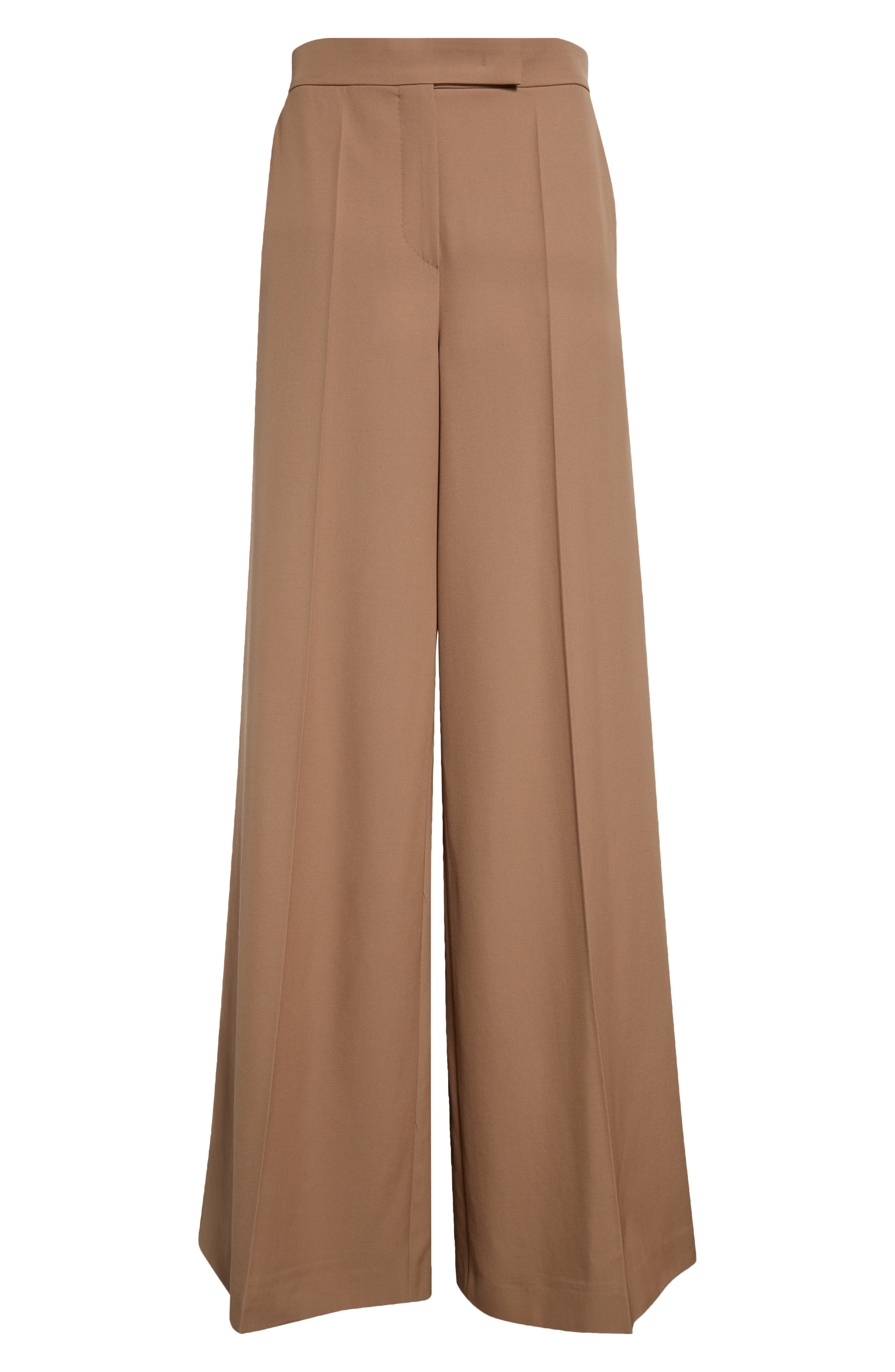 Max Mara Ninfa Virgin Wool Ultra Wide Leg Pants in Camel at Nordstrom - 6