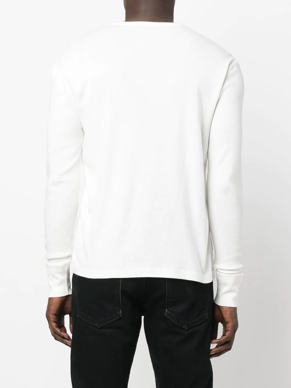 long-sleeved cotton-modal T-shirt - 4