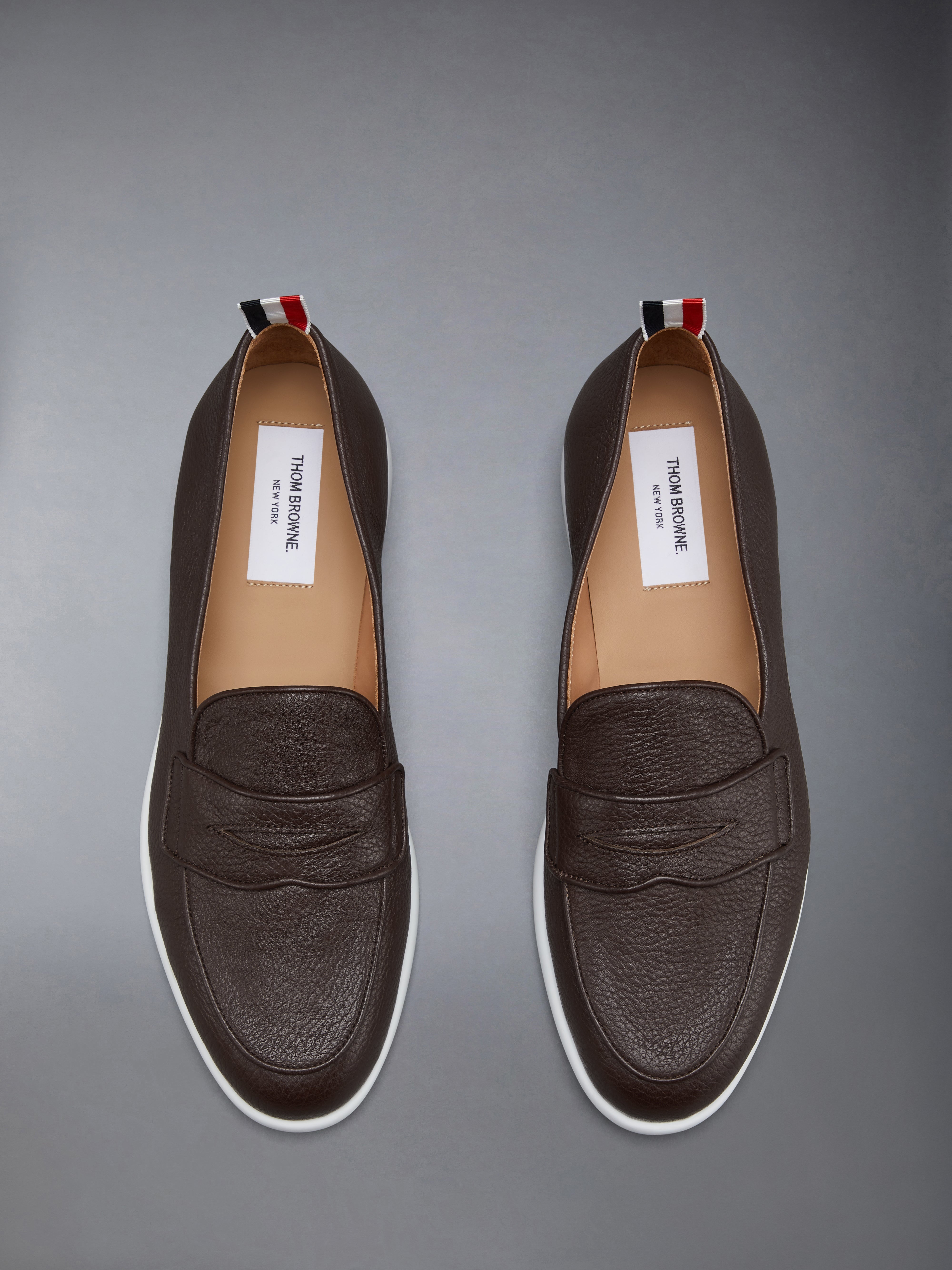 DEERSKIN LEATHER VARSITY PENNY LOAFER - 5