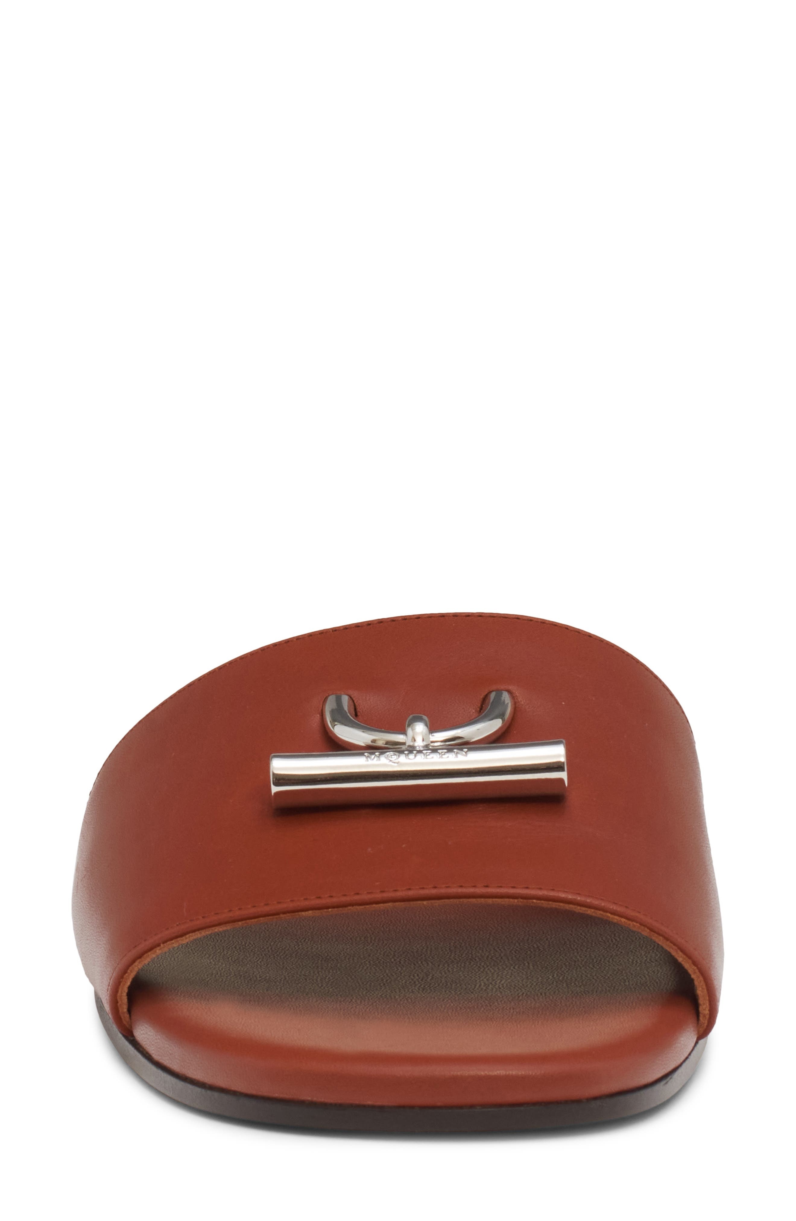 McQueen Arc Flat Slide Sandal in Siena/Silver at Nordstrom - 4