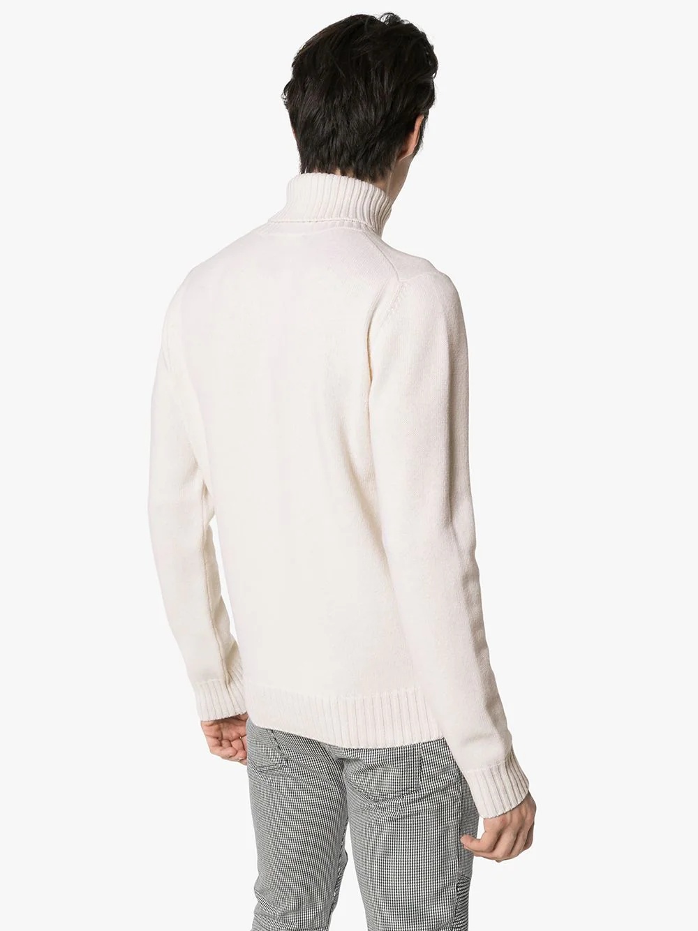 logo-embroidered turtleneck sweater - 4