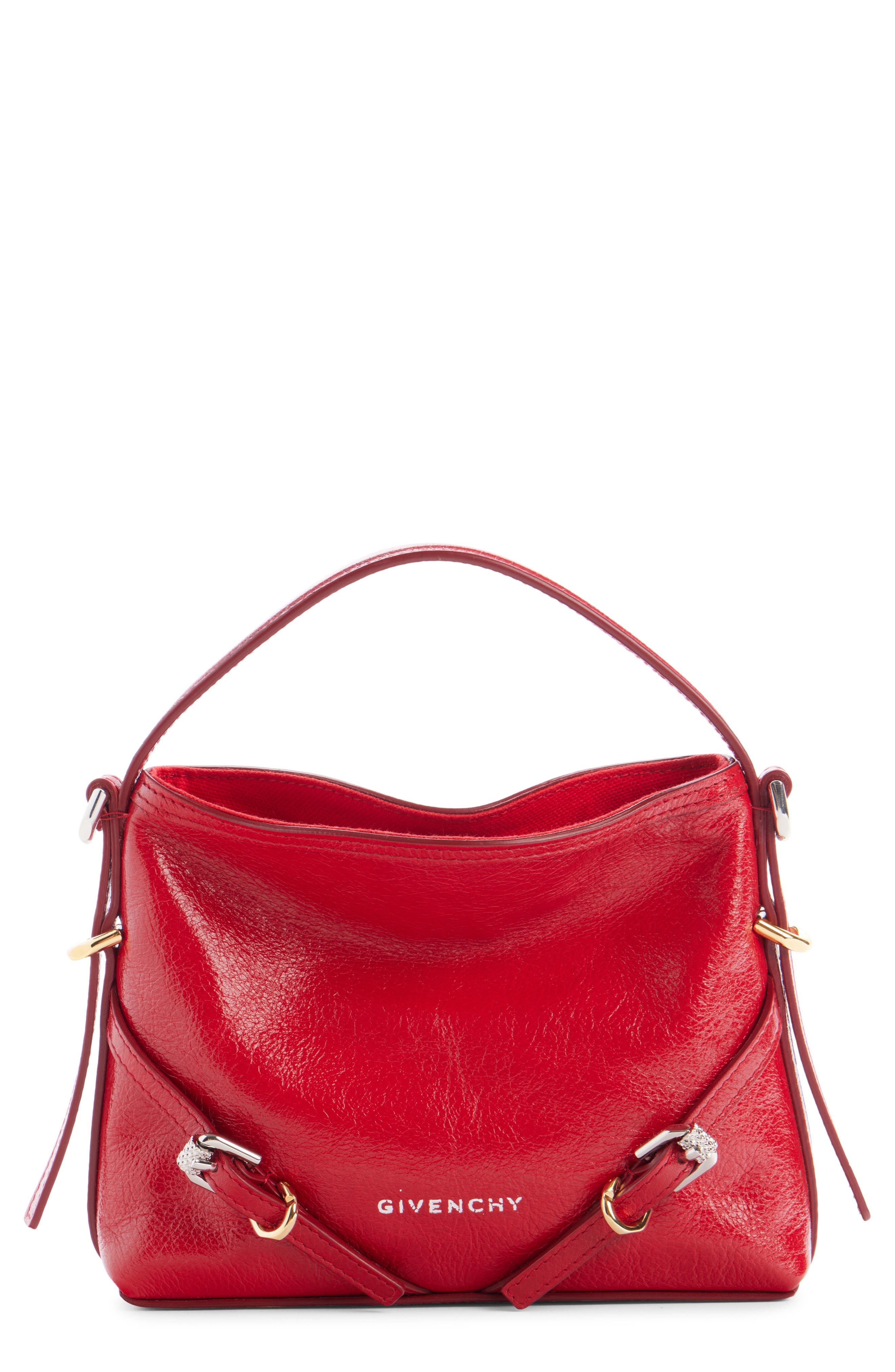 Givenchy Nano Voyou Leather Crossbody Bag in Vermillon at Nordstrom - 1