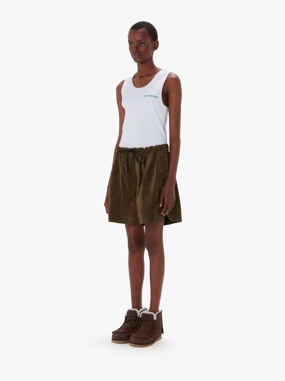 DRAWSTRING LEATHER SHORTS - 4