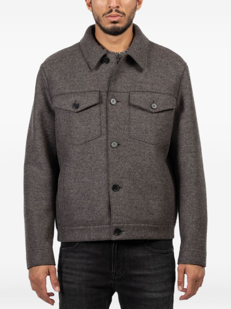 buttoned flap-pocket jacket 1