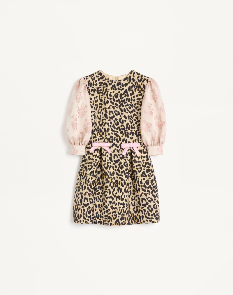 CREPE COUTURE SHORT DRESS WITH ANIMALIER PRINT 1
