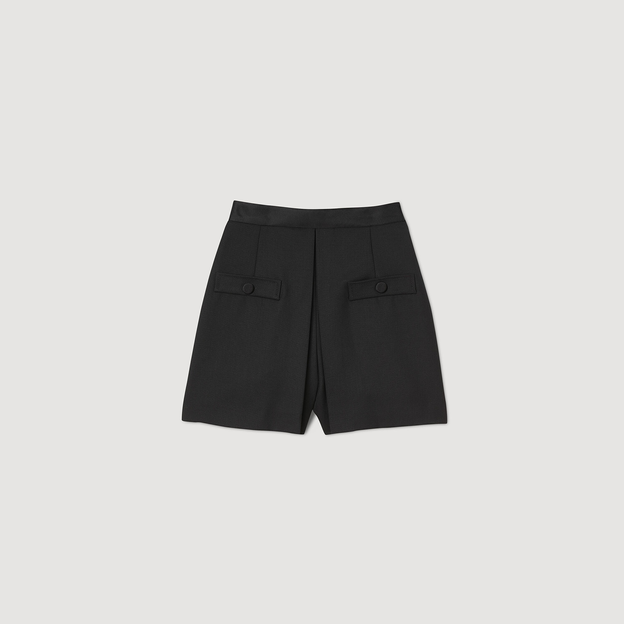 HIGH-WAISTED SHORTS WITH BUTTONS - 1
