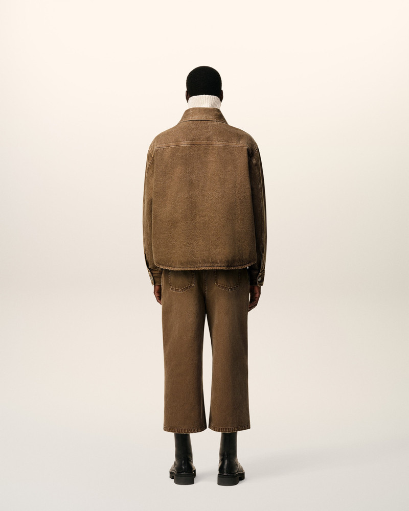 BROWN COTTON AMI DE COEUR OVERSHIRT 5