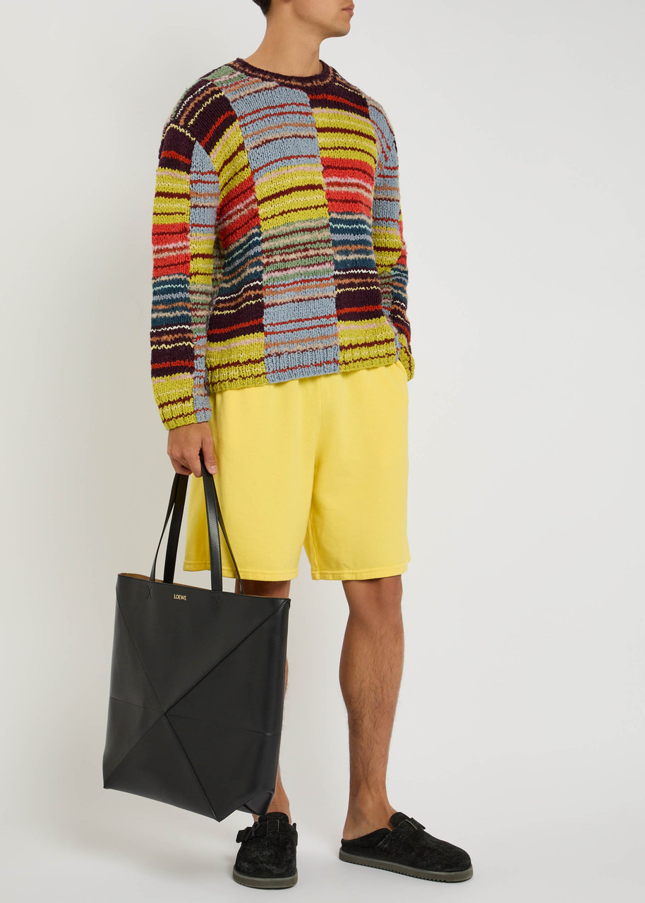 The Elder Statesman Patchwork Striped Knit Sweatshirt - 4
