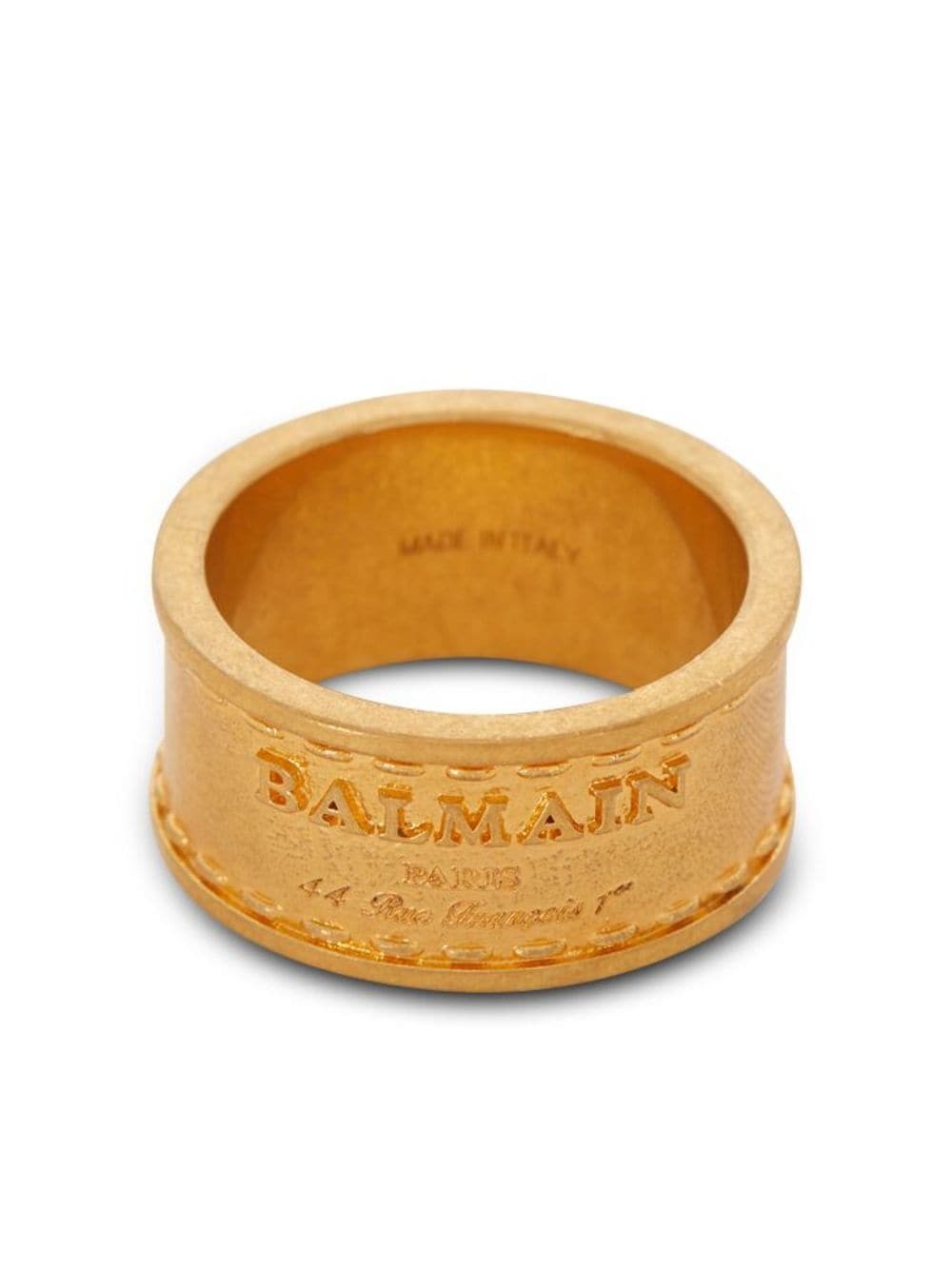 logo-engraved band ring - 1