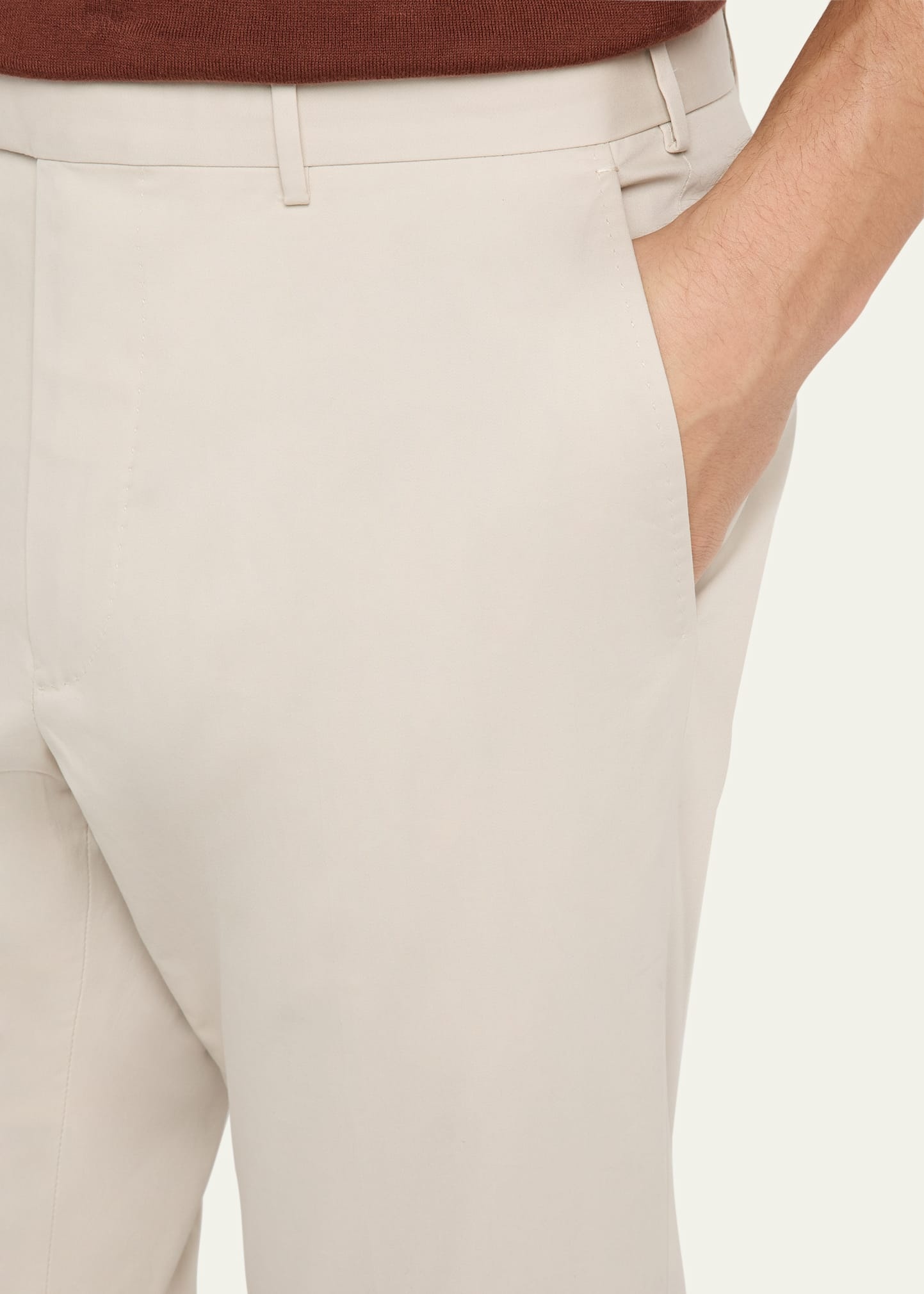 Men's Flat-Front Linen Pants - 5