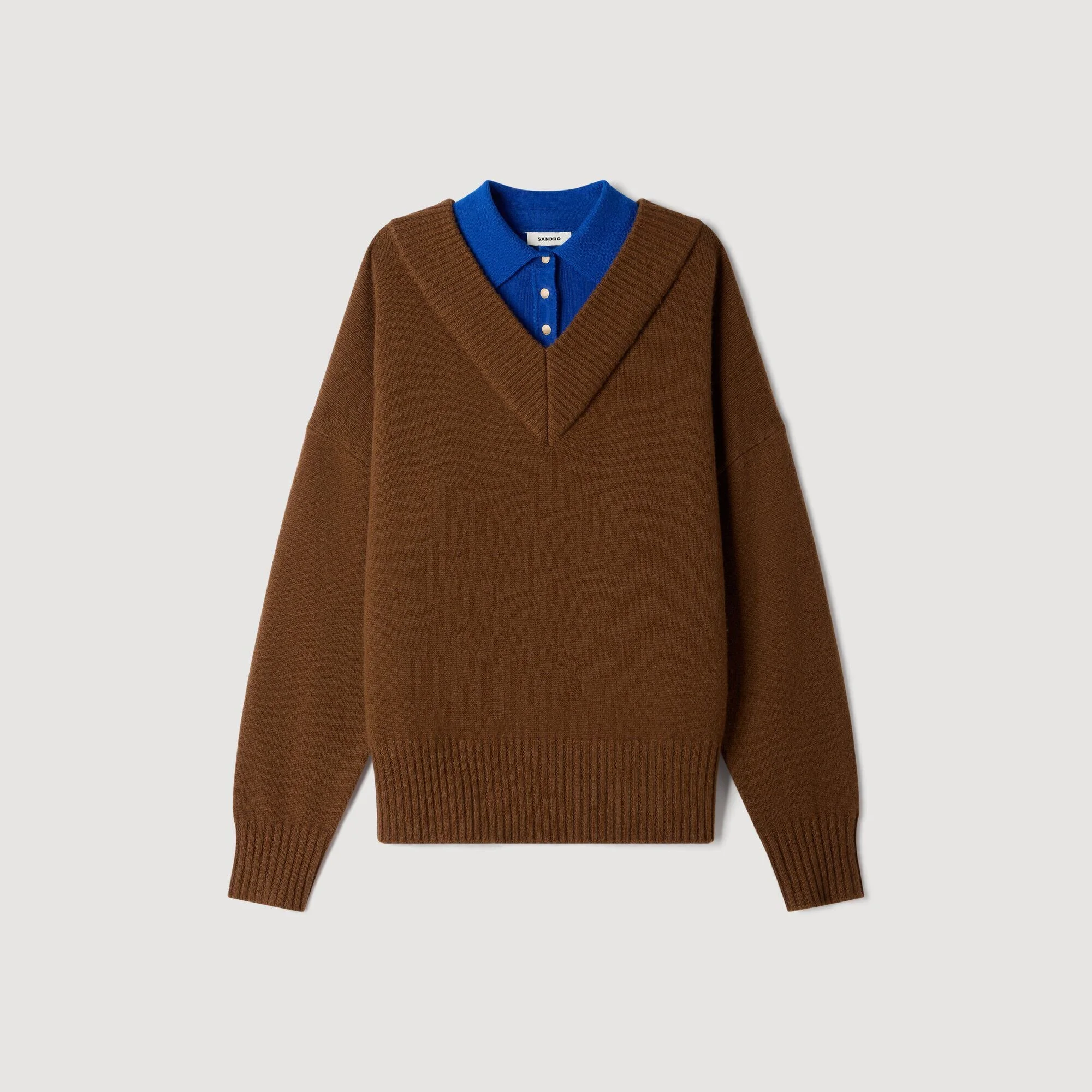 2-IN-1 WOOL AND CASHMERE SWEATER - 1