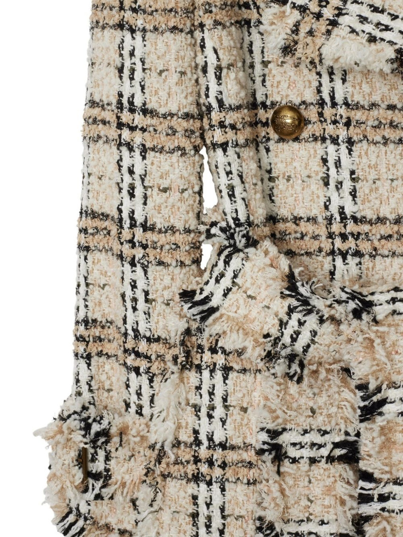 Burberry Check Bouclé coat outlook