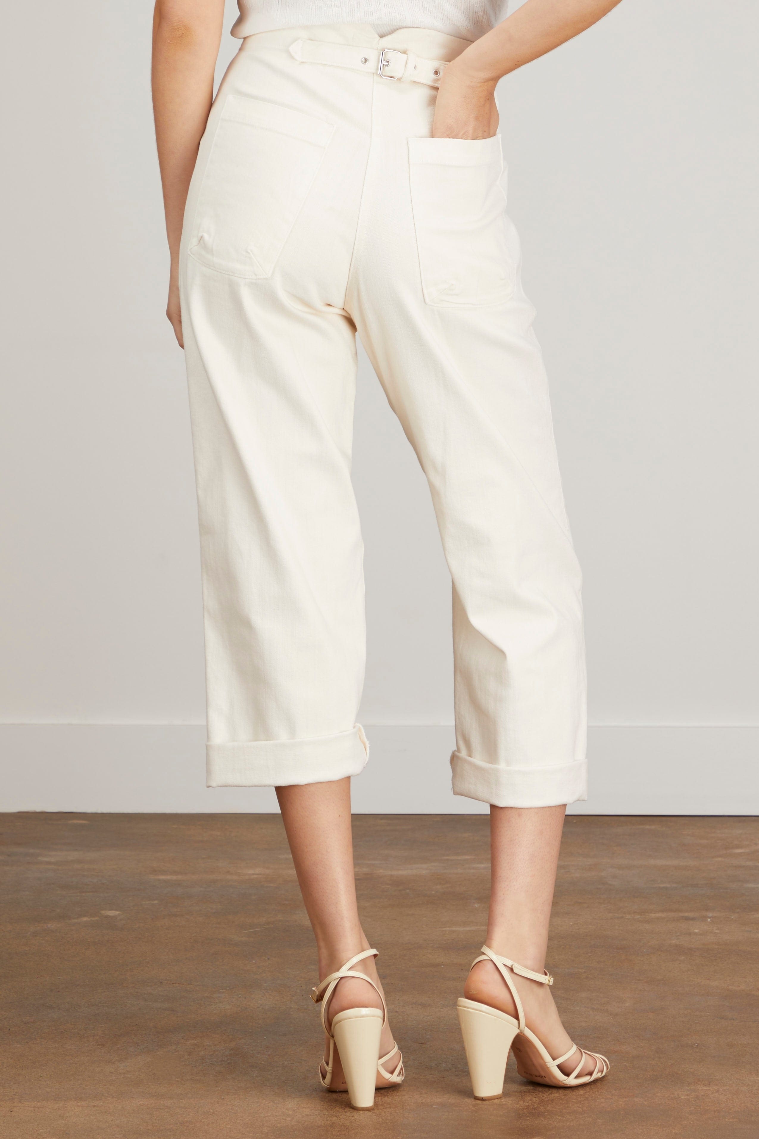 Wilkes Pant in Dirty White - 4