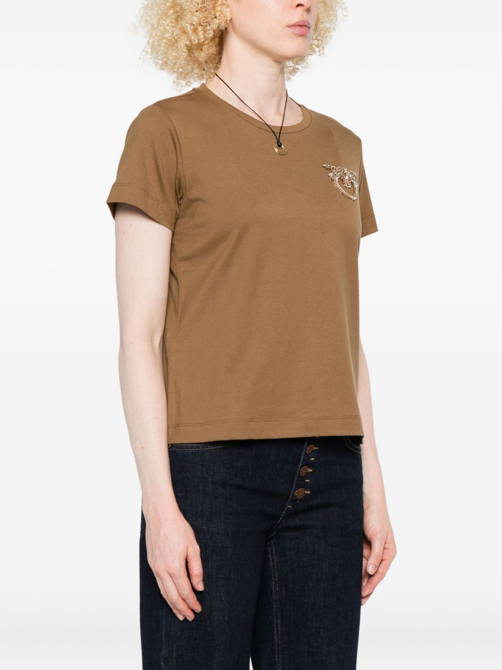 embellished-logo T-shirt - 3