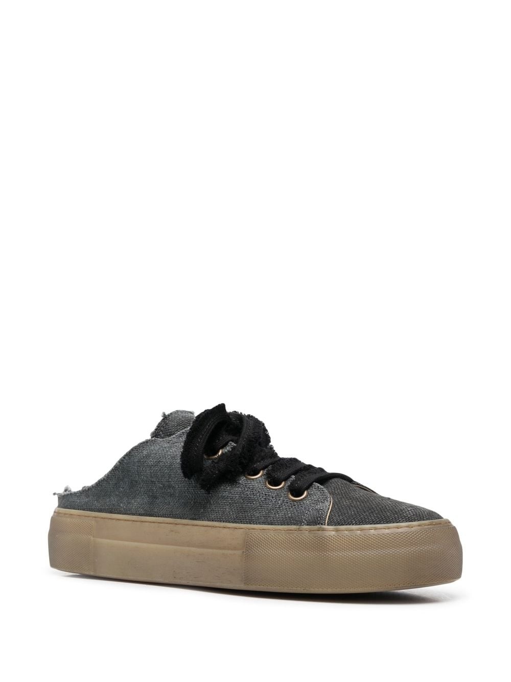 raw-edge low-top sneakers - 2