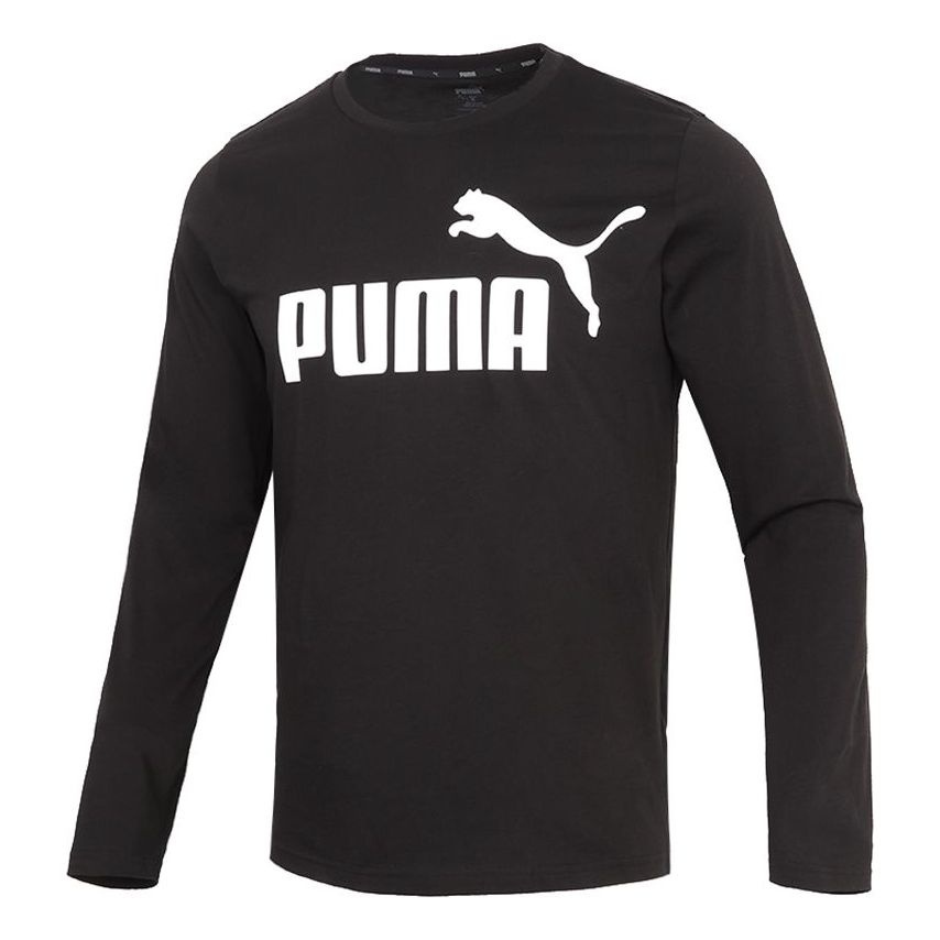 PUMA Big Logo Fleece Crew Neck Sweater 'Black' 532561-01 - 1
