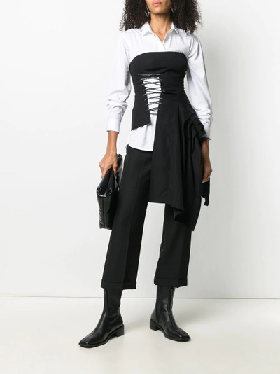 Yohji Yamamoto lace-up draped top outlook