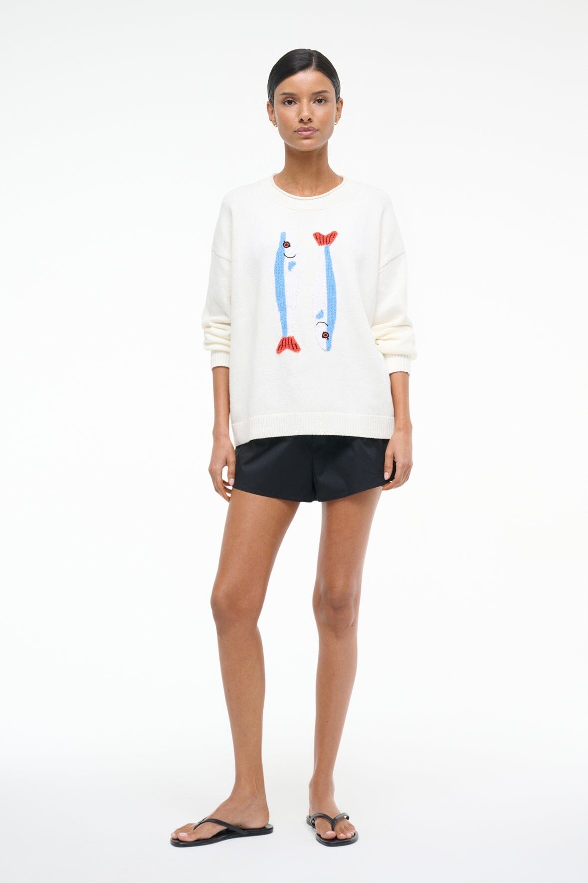 STAUD GIADA SWEATER PIER IVORY - 6
