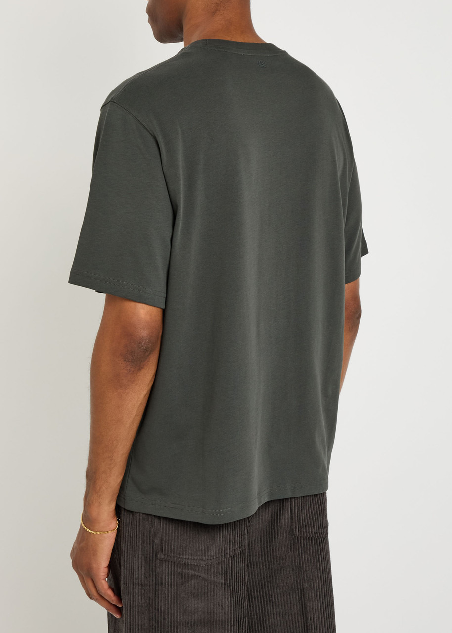 Ami Paris Logo-embossed Cotton T-shirt - 3