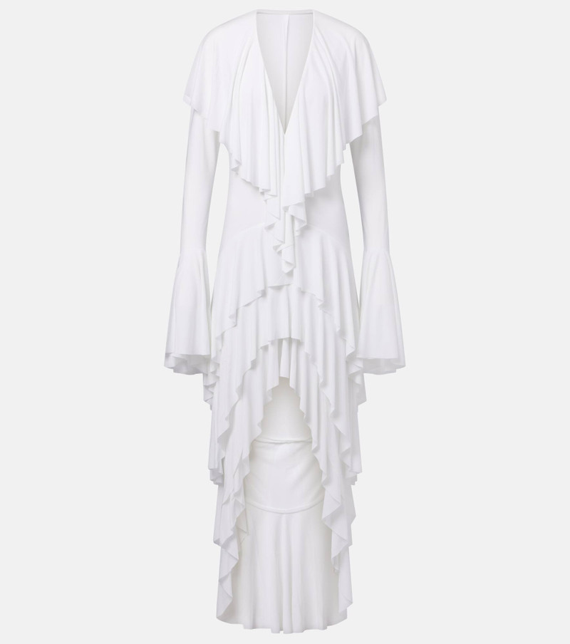 Tiered ruffled asymmetric maxi dress 1