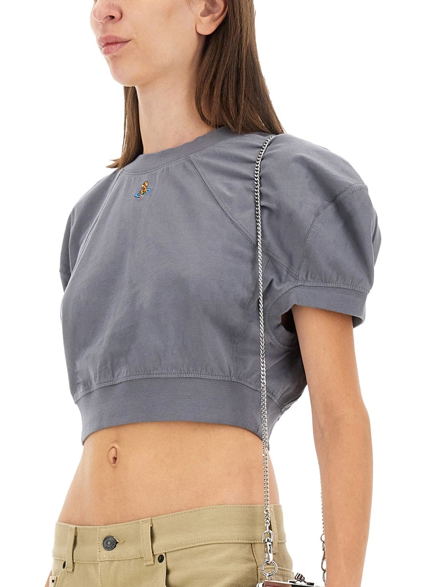 VIVIENNE WESTWOOD Short Sleeve Cropped SweaＴシャツ Vivienne Westwood ヴィヴィアンウエストウッド Tシャツ CROPPED