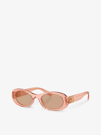 Miu Miu MU 06ZS oval-frame acetate sunglasses outlook