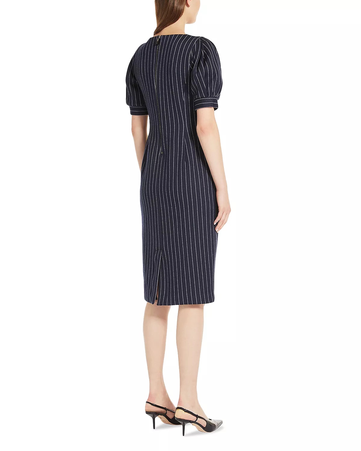 Tunica Pinstriped Puffed Sleeve Dress - 2