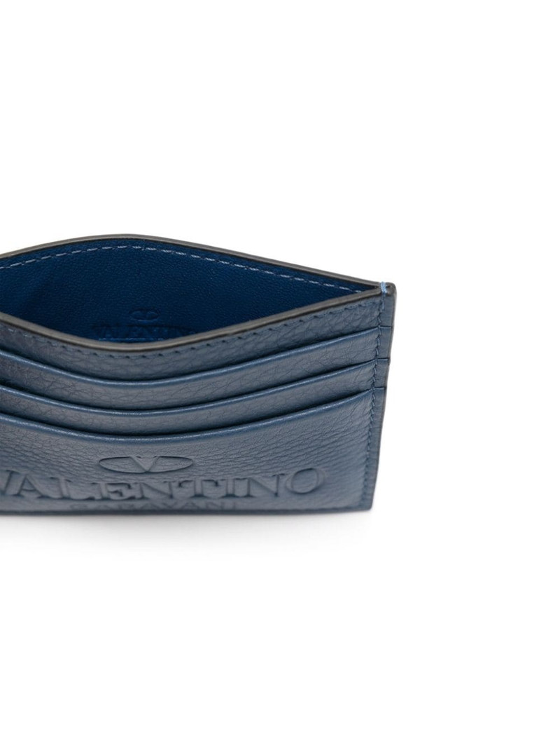 logo-debossed leather cardholder 3