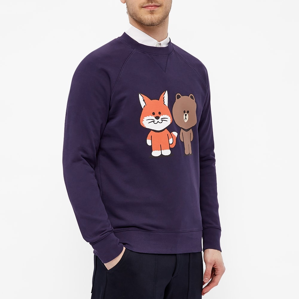 Maison Kitsuné x Line Friends Kitsune Big Print Crew Sweat - 4