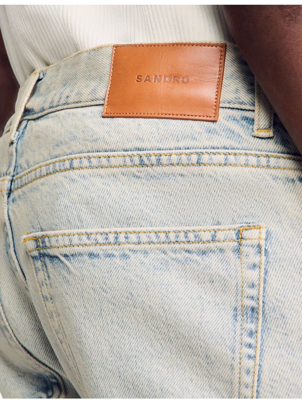 Faded-Wash Straight-Leg Denim Jeans - 5