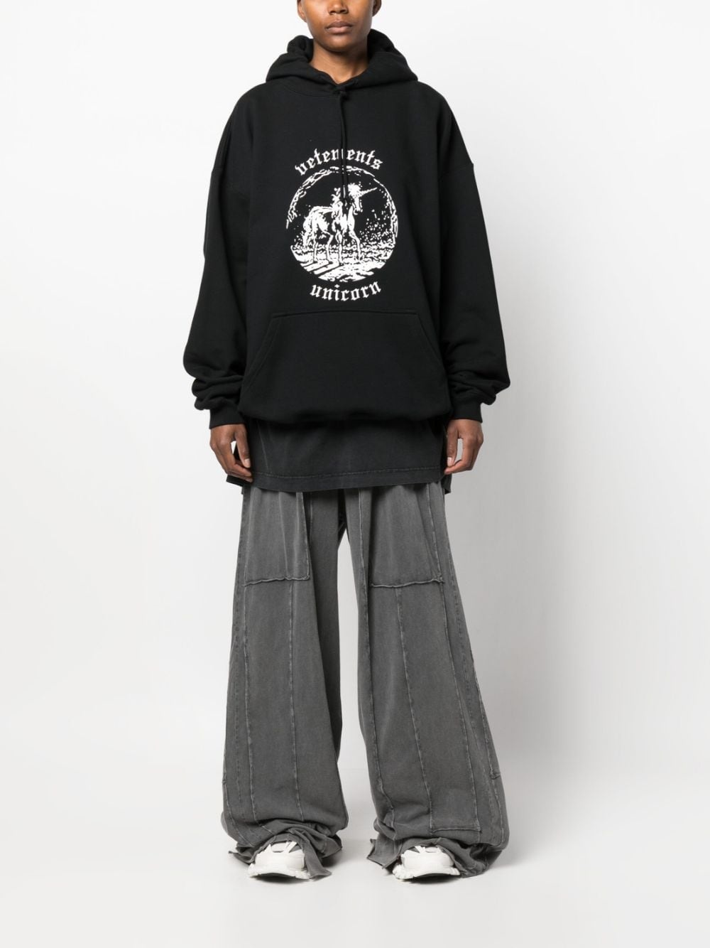 drop-crotch wide-leg trousers - 3