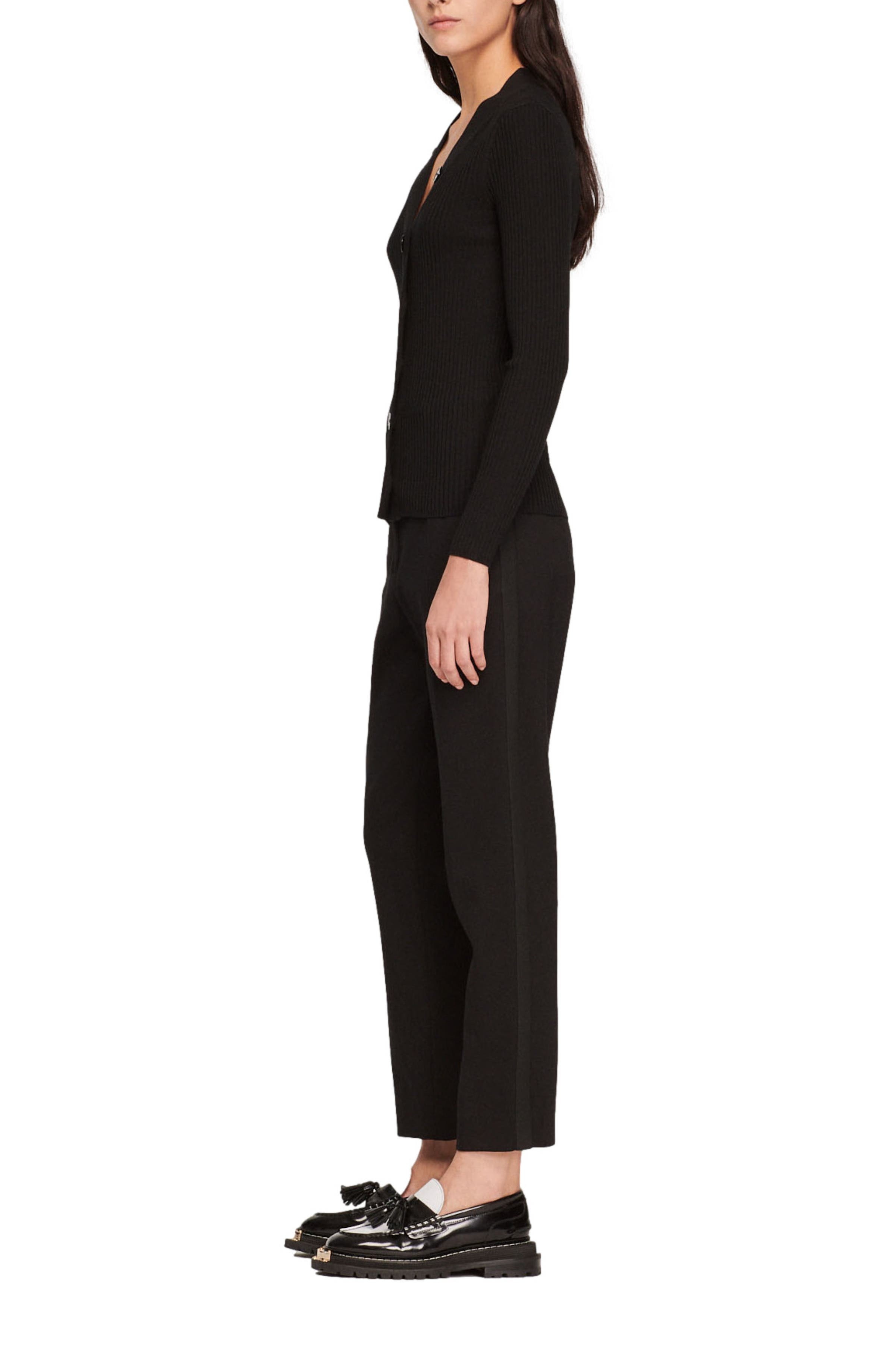 SANDRO Cardigan in certified viscose in Black at Nordstrom - 3