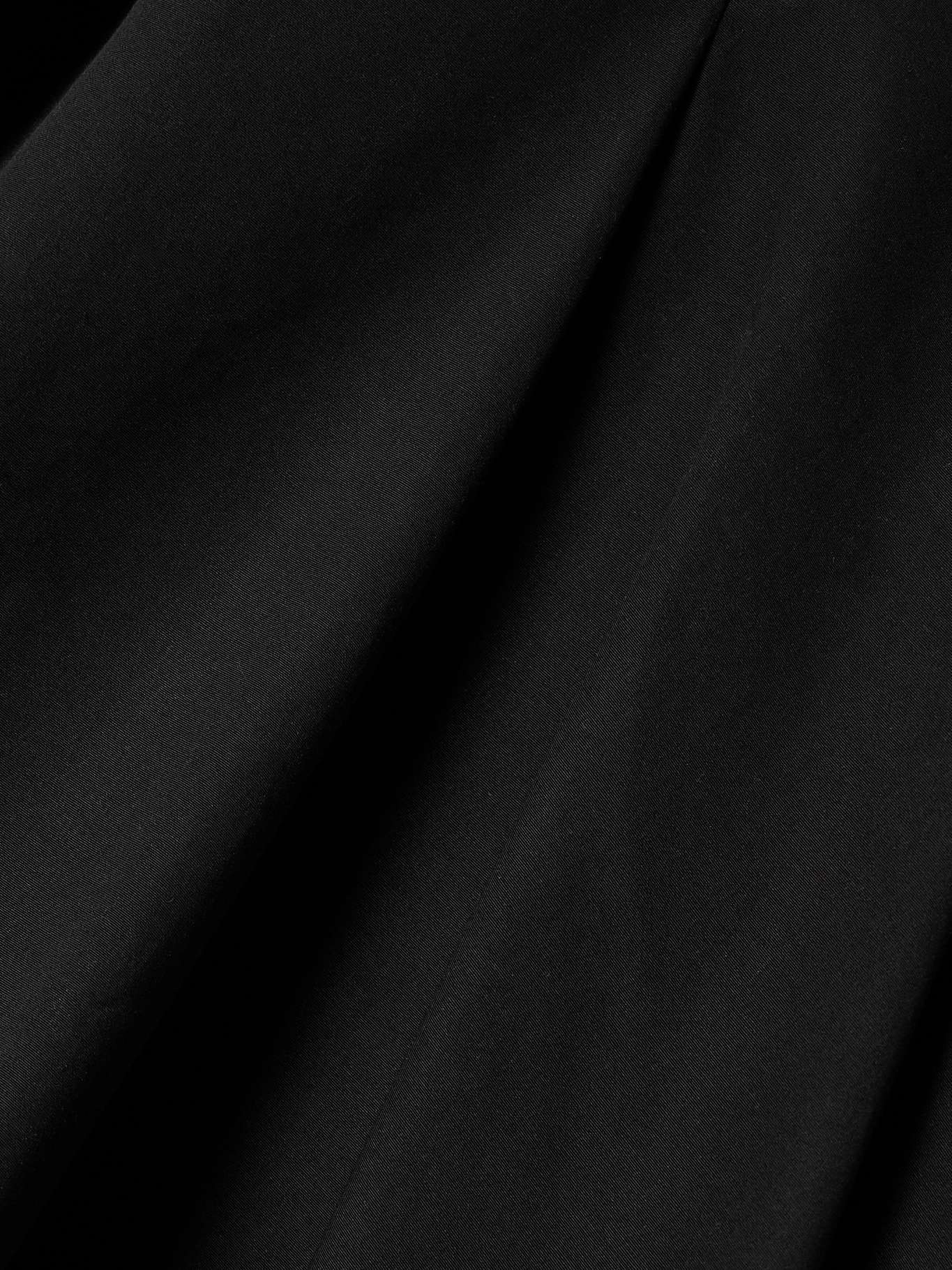 Rio asymmetric paneled cotton-poplin midi skirt Black - 5