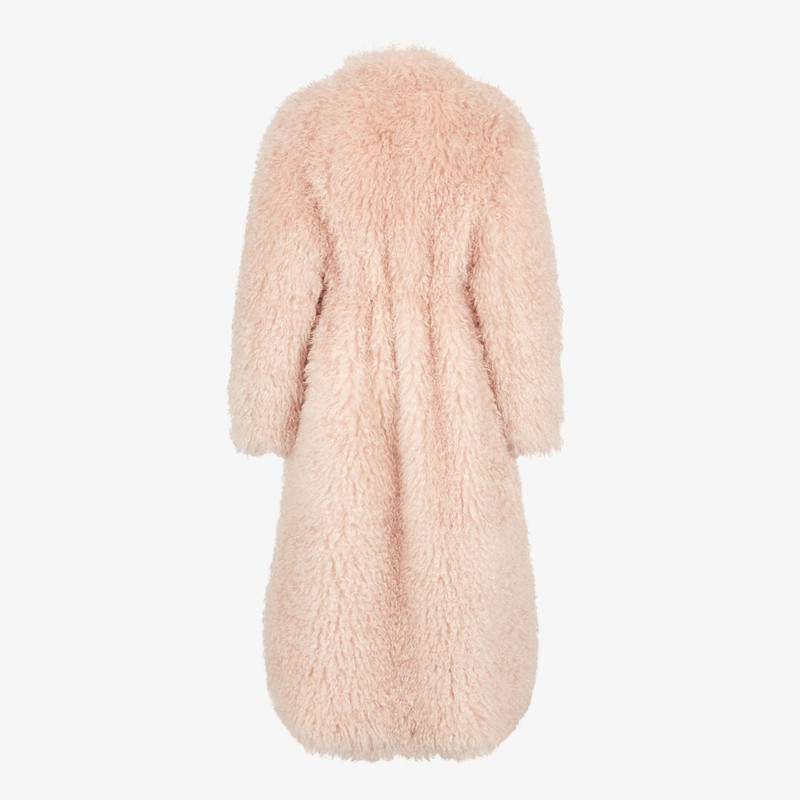Pale pink mohair coat 2