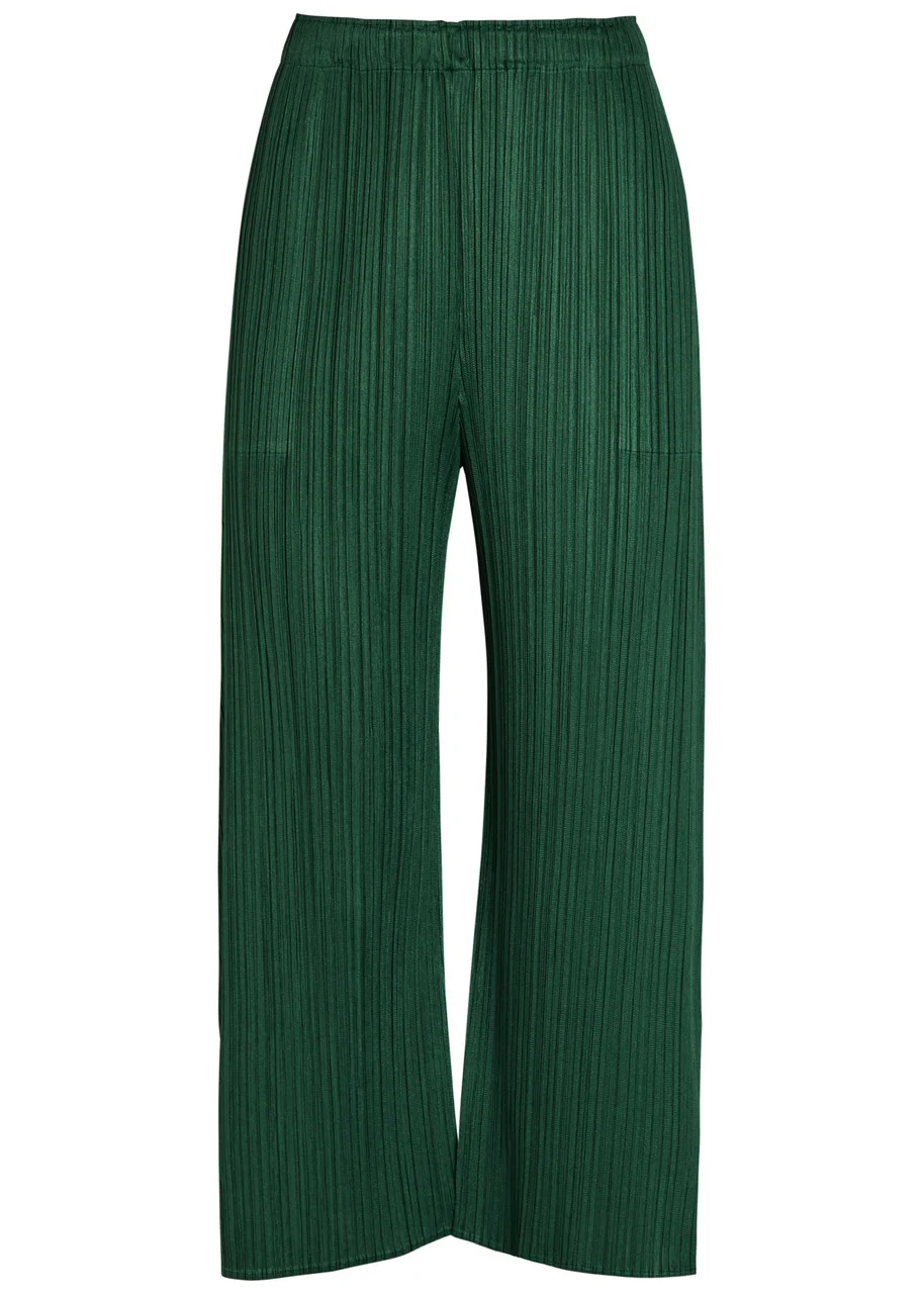 Pleats Please Issey Miyake Pleated Wide-leg Woven Trousers - 1