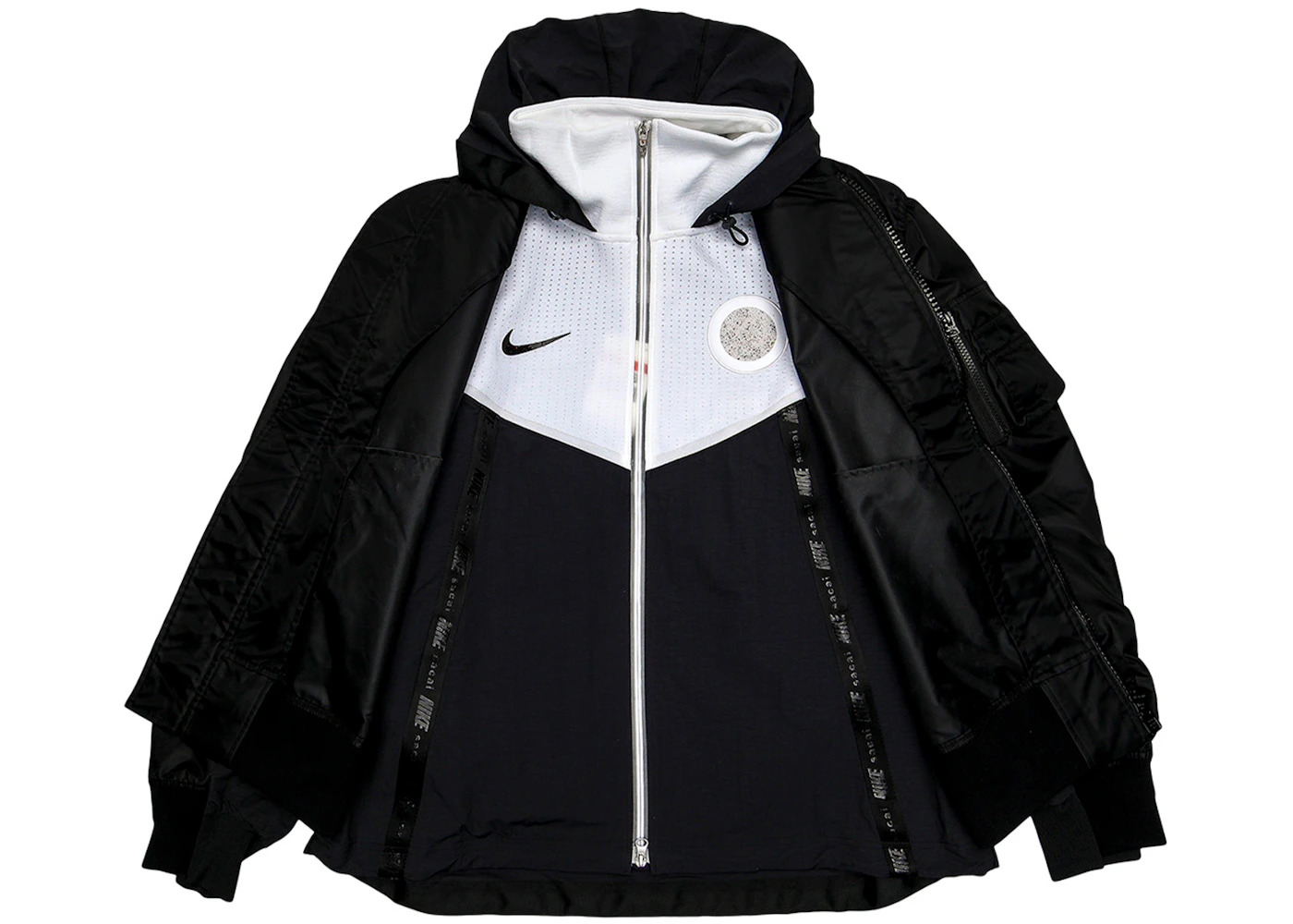Nike x Sacai Layered Bomber Jacket Black - 2