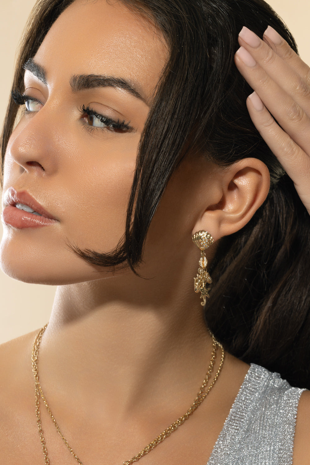 Multi Sea Life Clam Shell Earrings - 2