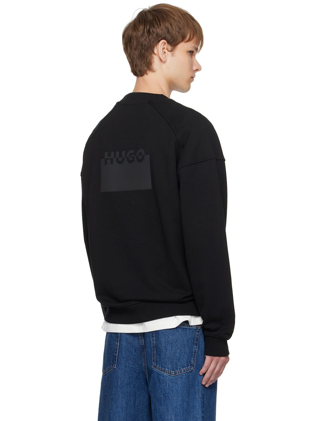 Black Bonded-Logo Sweatshirt - 3