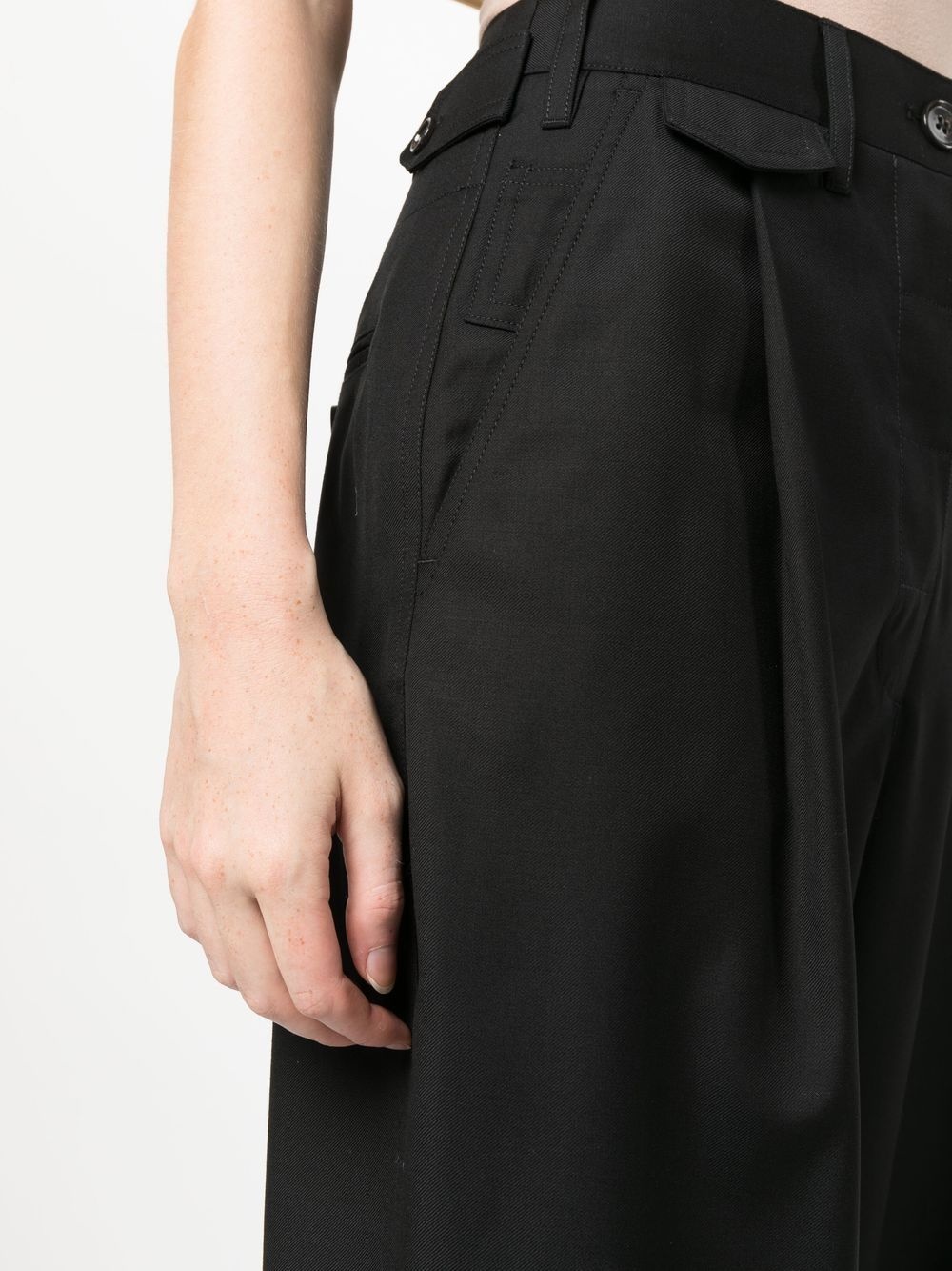 high-waisted tailored trousers - 5
