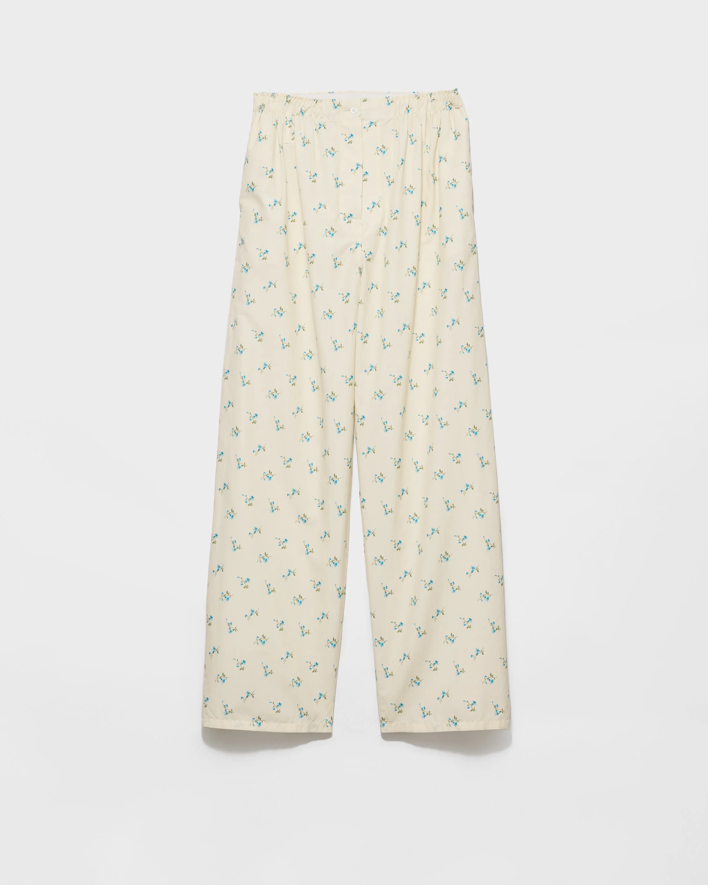 Floral print old canvas pants - 1