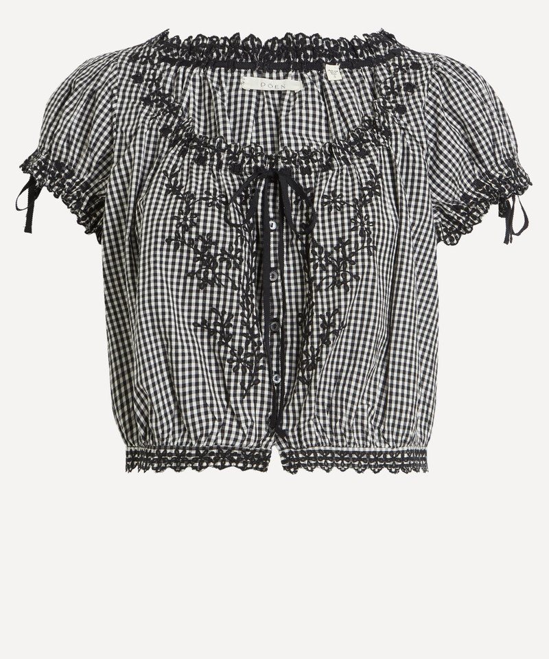 Nera La Maddalena Gingham Top 1