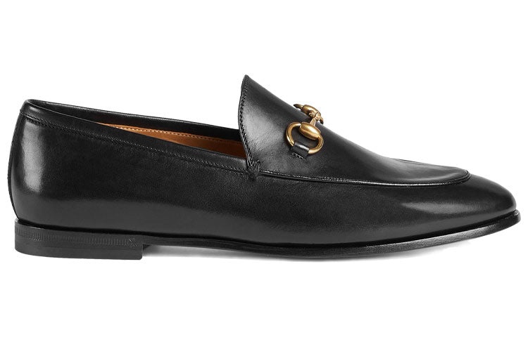 (WMNS) Gucci Jordaan Leather Loafers Black 404069-BLM00-1000 - 2