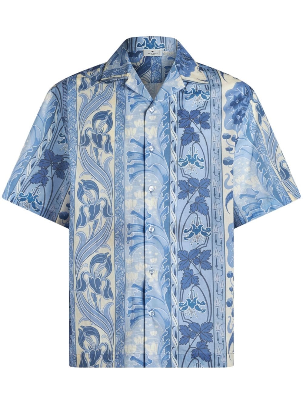 floral-print bowling shirt - 1