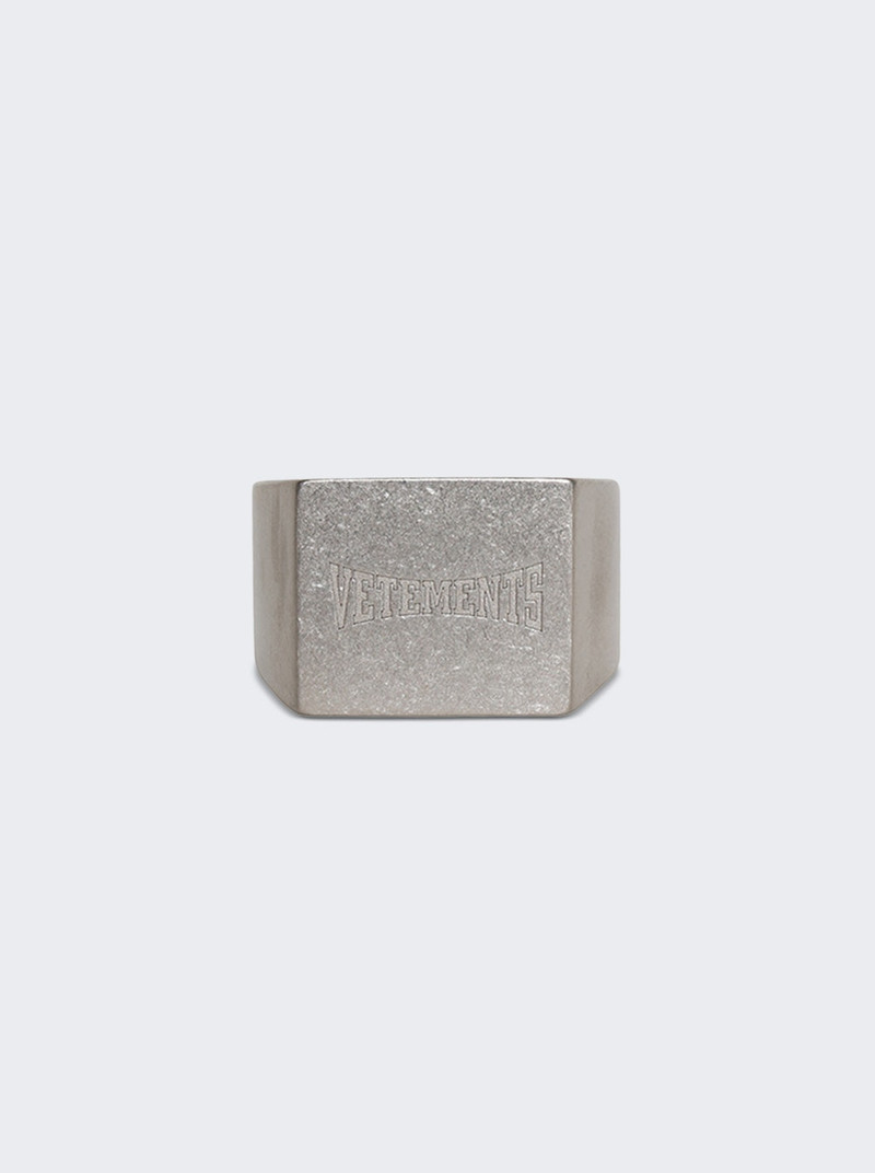 Boxing Logo Signet Ring Silver 1
