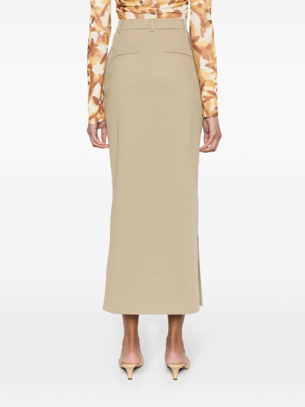 Edena twill midi skirt - 4