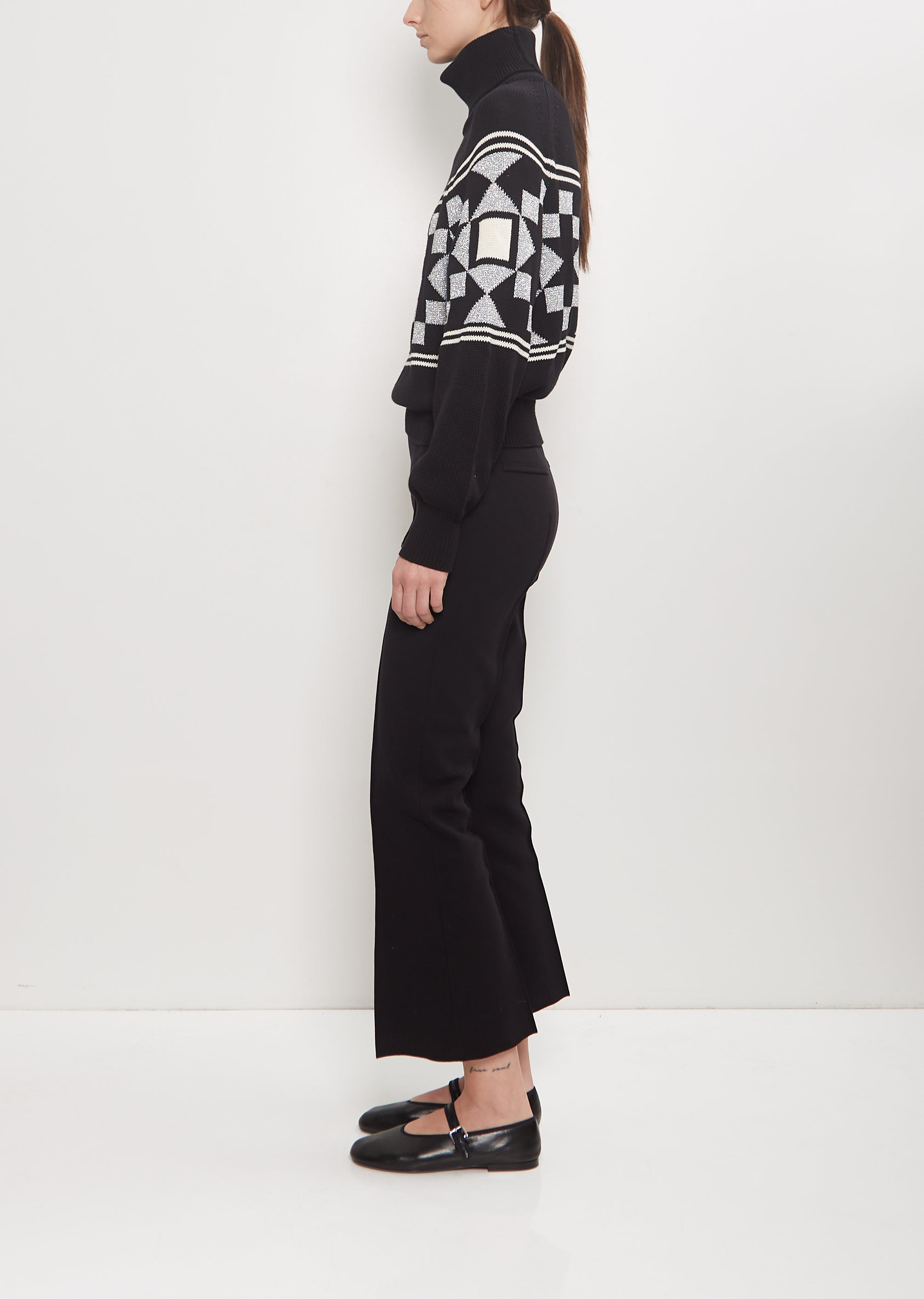 Cotton Lara Fairisle Turtleneck Sweater - 2