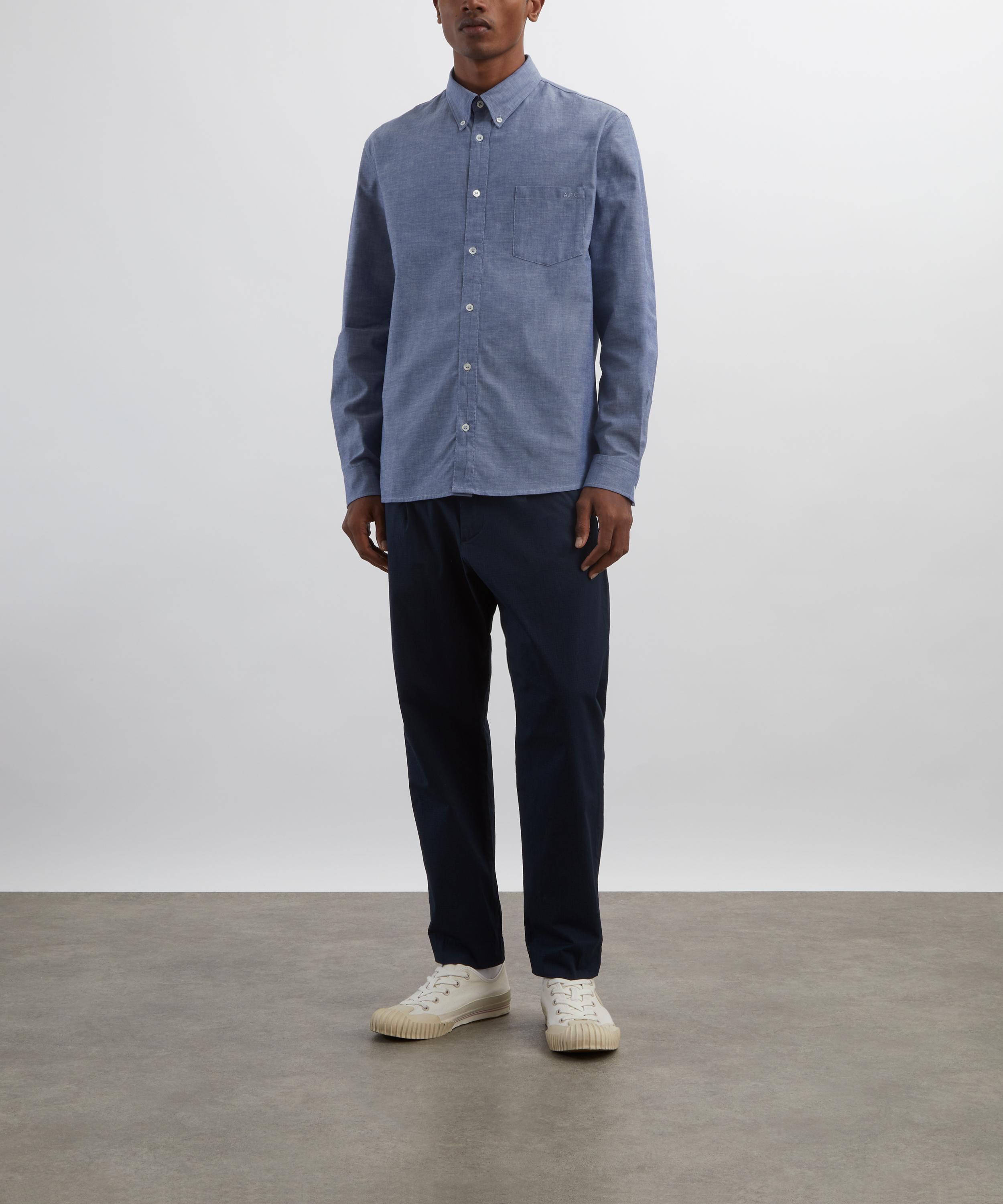 Edouard Brodé Chambray Cotton Shirt - 2