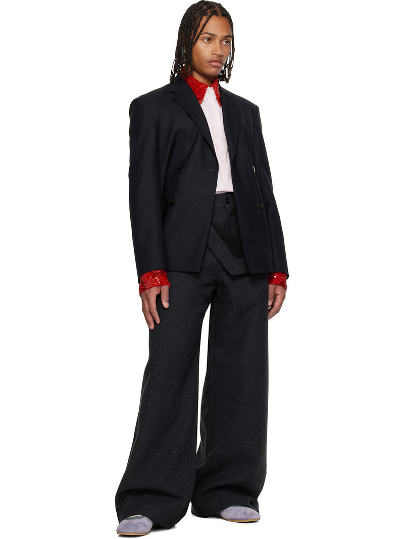 Dries Van Noten Navy Wool Blazer outlook